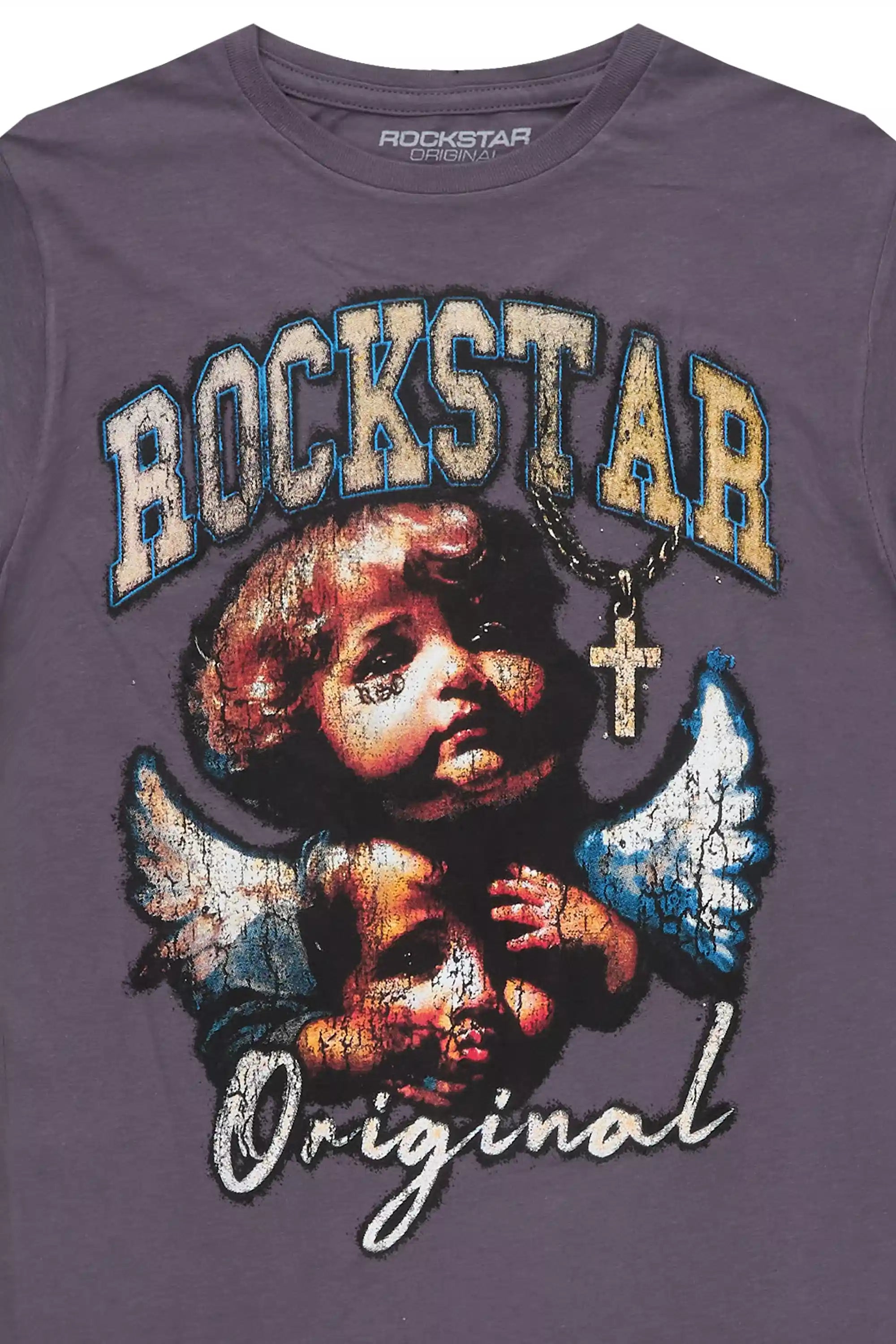 Boys Deiter Denim Blue Graphic T-Shirt