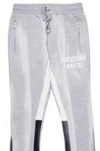 Firoz Grey/White Graphic Stacked Flare Pant