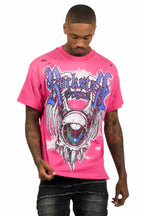Fenton Fuchsia Oversized Graphic T-Shirt