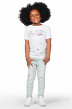 Girls Hale Blue Biker Skinny Jean