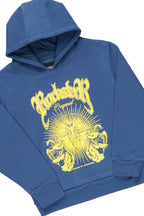 Boys Yarden Navy Hoodie Super Stacked Flare Track Set