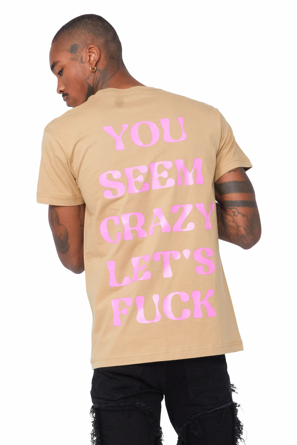 Ender Beige Graphic T-Shirt