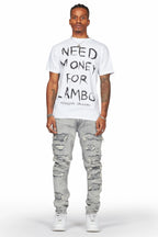 Dalit Grey Under Patch Skinny Fit Jean