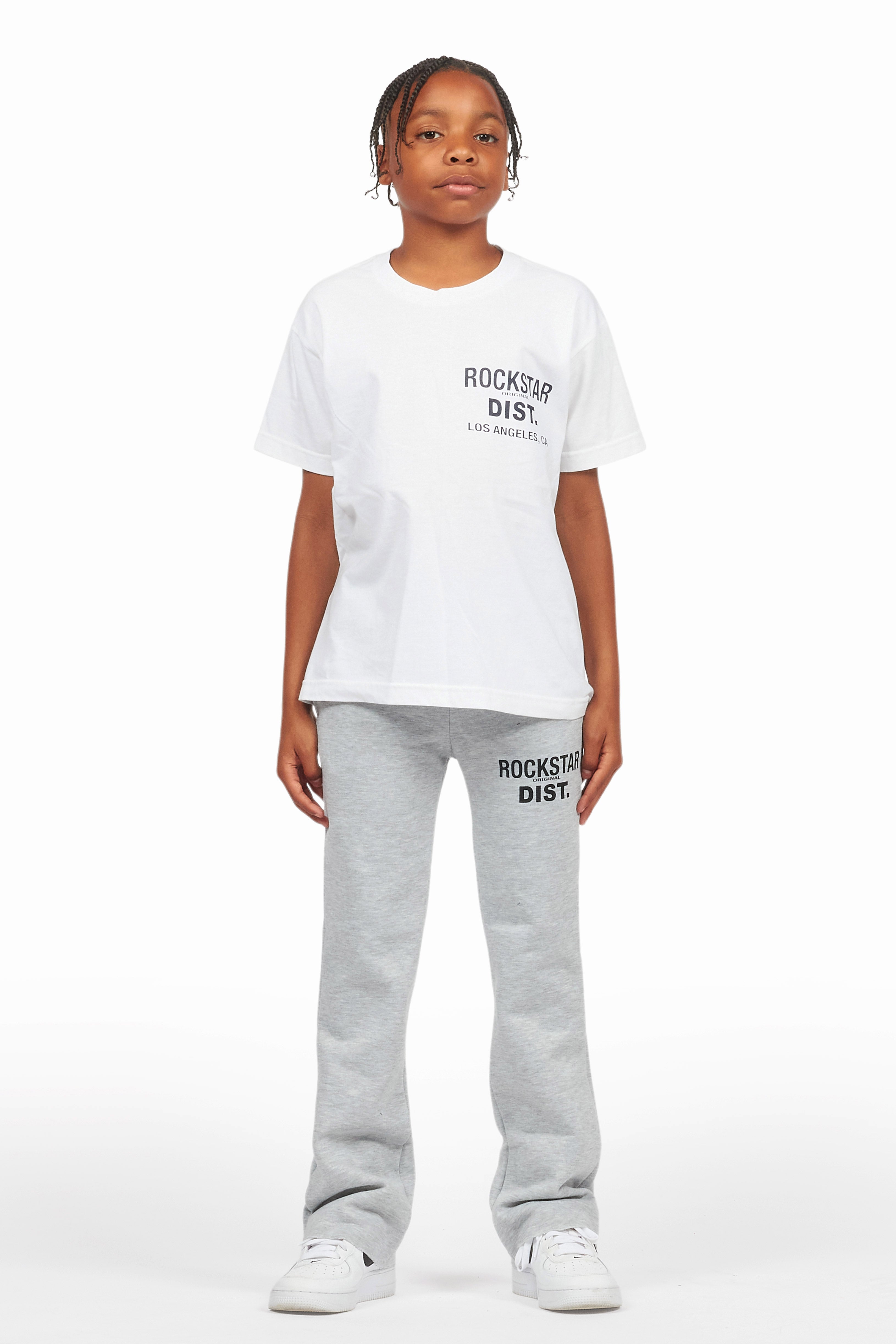 Boys Alpine Grey Stacked Trackpant