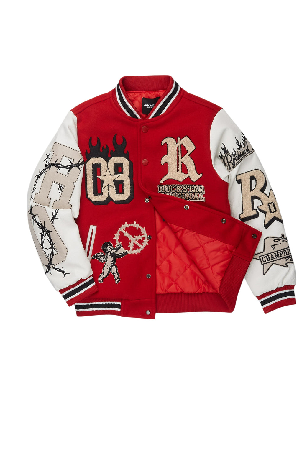 Boys Rune 2.0 Red Varsity Jacket