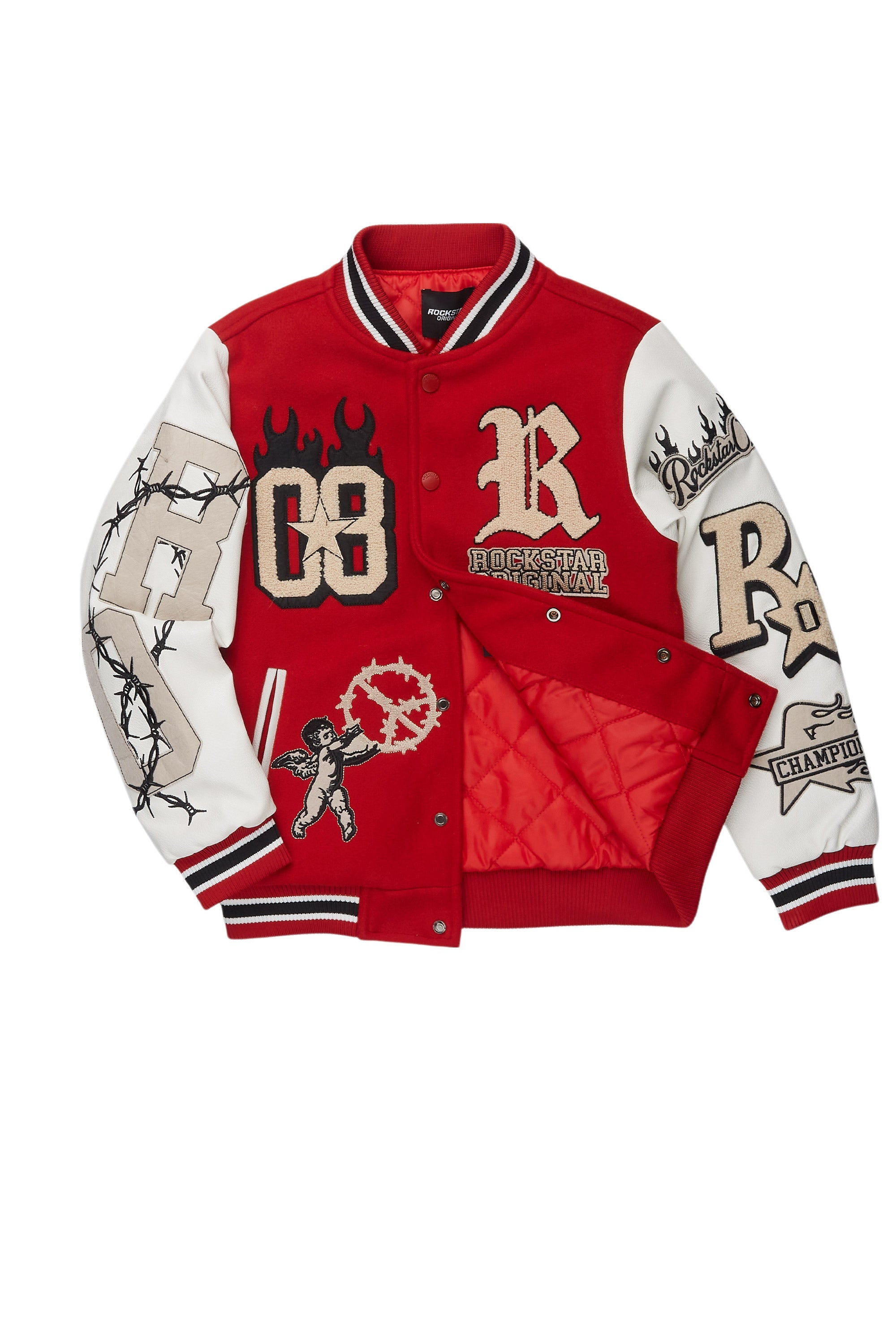 Boys Rune 2.0 Red Varsity Jacket