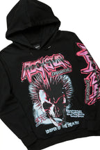 Obern Black/Black Graphic Hoodie/Stacked Flare Pant Track Set