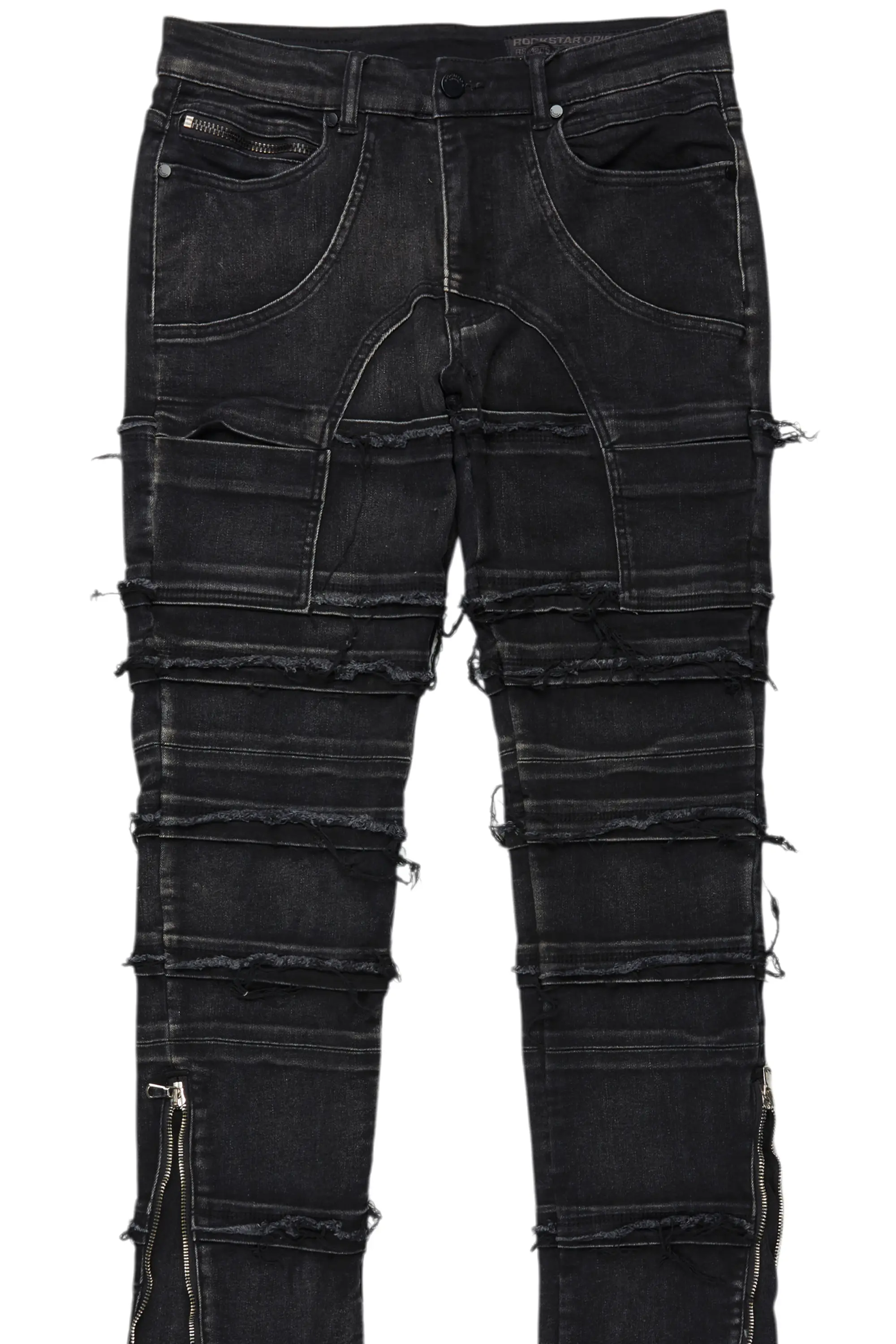Horado Dark Grey  Stacked Flare Jeans
