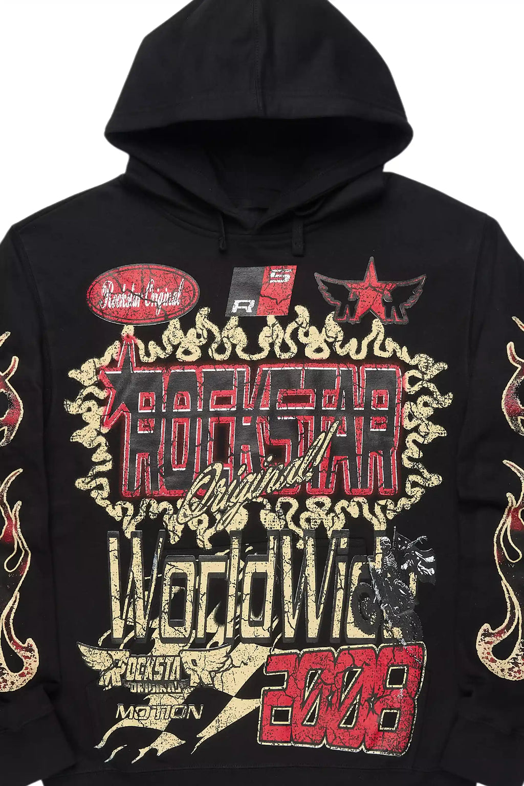 Tenisha Black Graphic Hoodie