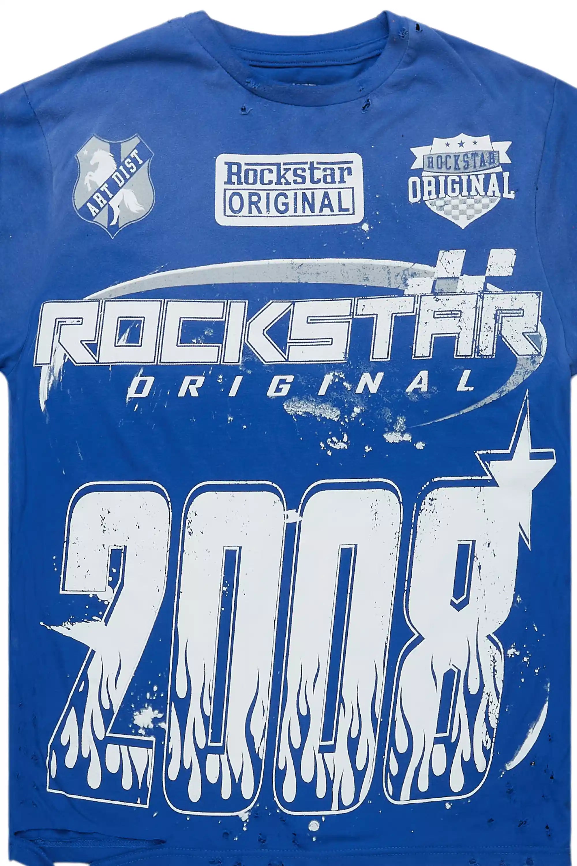 Esha Royal Blue Oversized T-Shirt