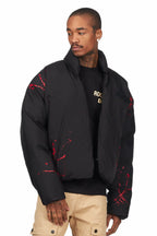 Rabbie Black/Red Puffer Jacket