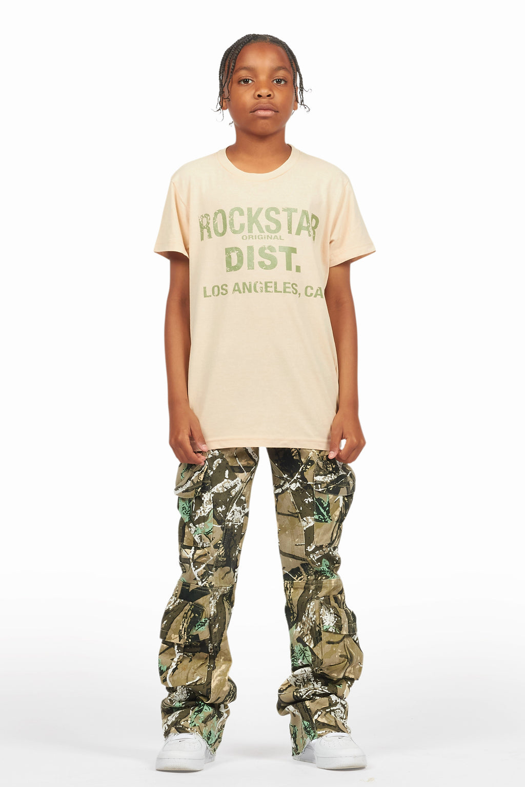 Boys Kade Tree Camo  Stacked Flare Jean