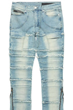 Horado Light Blue Wash Stacked Flare Jean