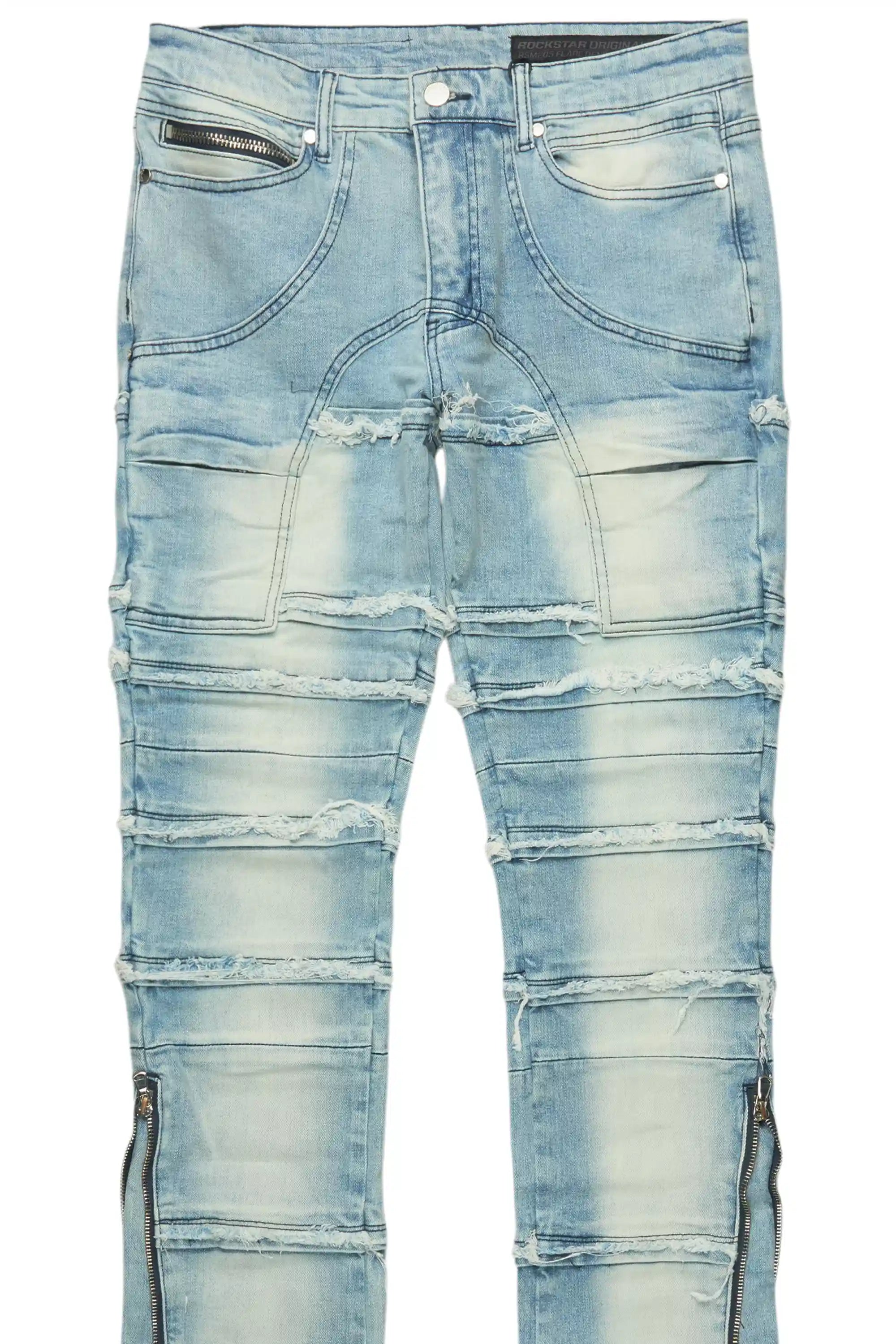 Horado Light Blue Wash Stacked Flare Jean