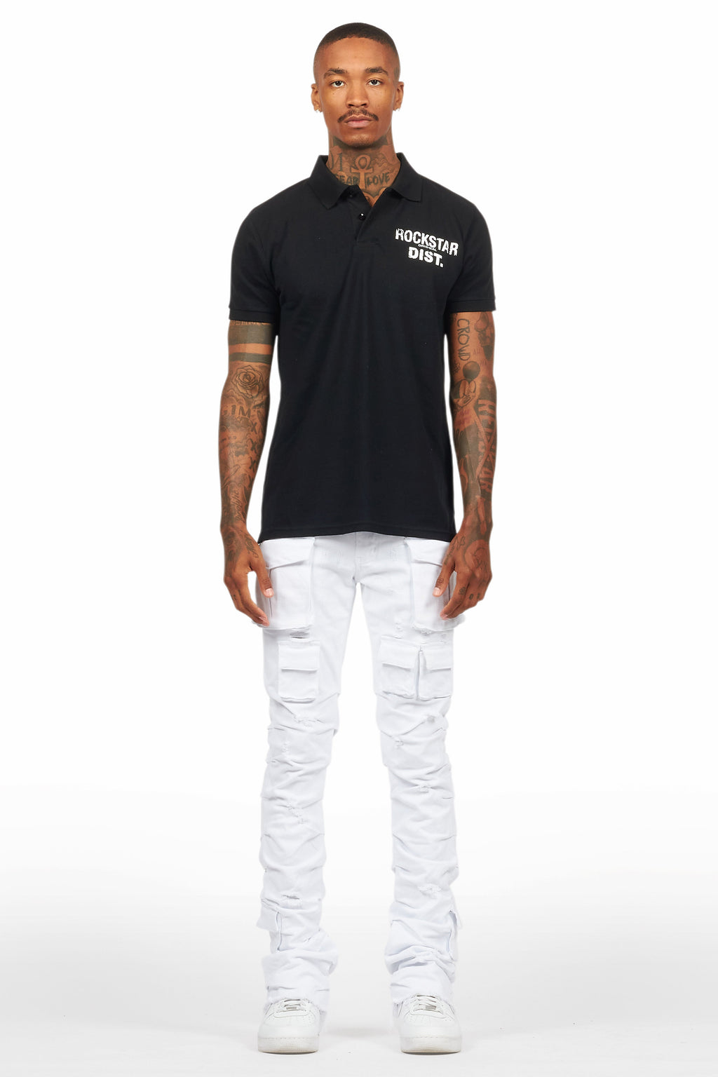Flynn Black/White Polo Shirt