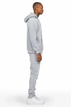 Rockstar Art Dist. Heather Grey Slim Fit track Set