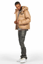 Kensen Beige Puffer Jacket