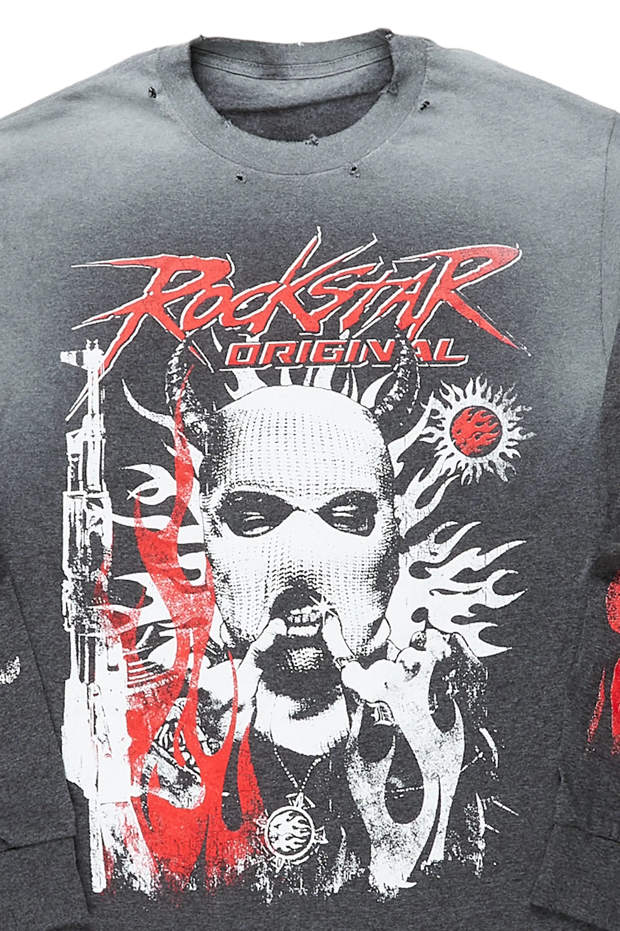 Mercy Charcoal Long Sleeve Graphic T-Shirt