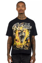 Brun Black Graphic Rhinestone T-Shirt