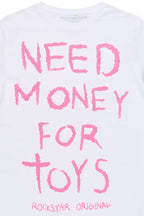 Boys M4Toys White/Fuchsia Graphic T-Shirt