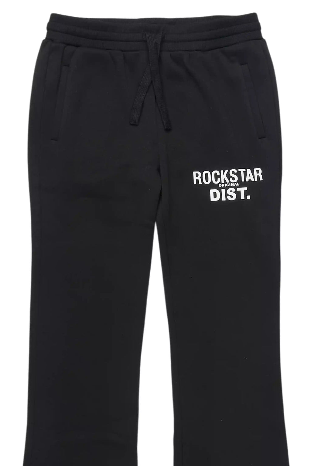 Girls Juliana Black Stacked Flare Pant