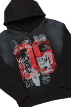 Boys Beau Black/Beige Hoodie/Nylon Pant Set