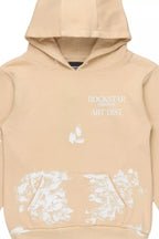 Boys Filip Beige/White Graphic Hoodie