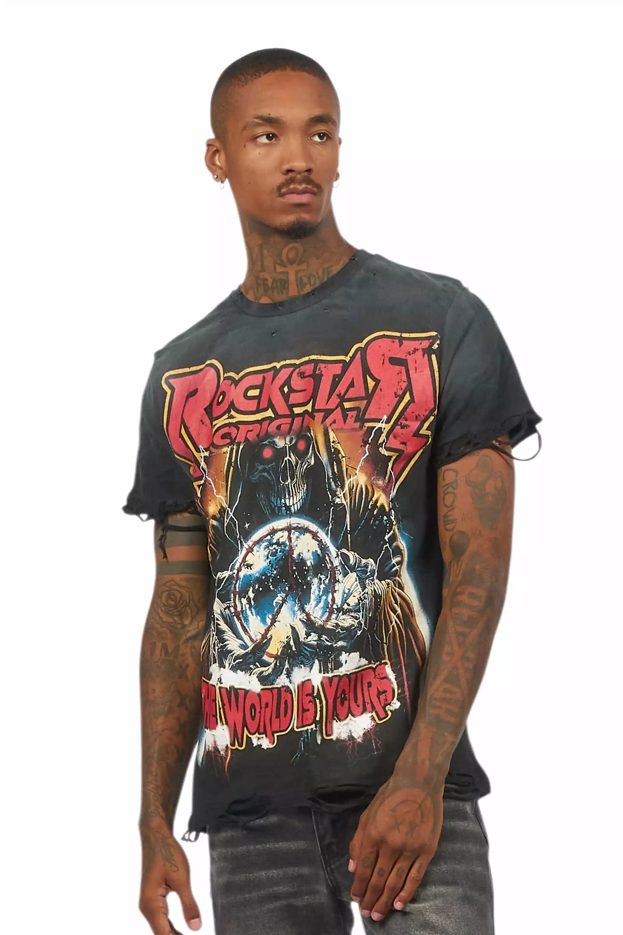 Lucian Black Graphic T-Shirt