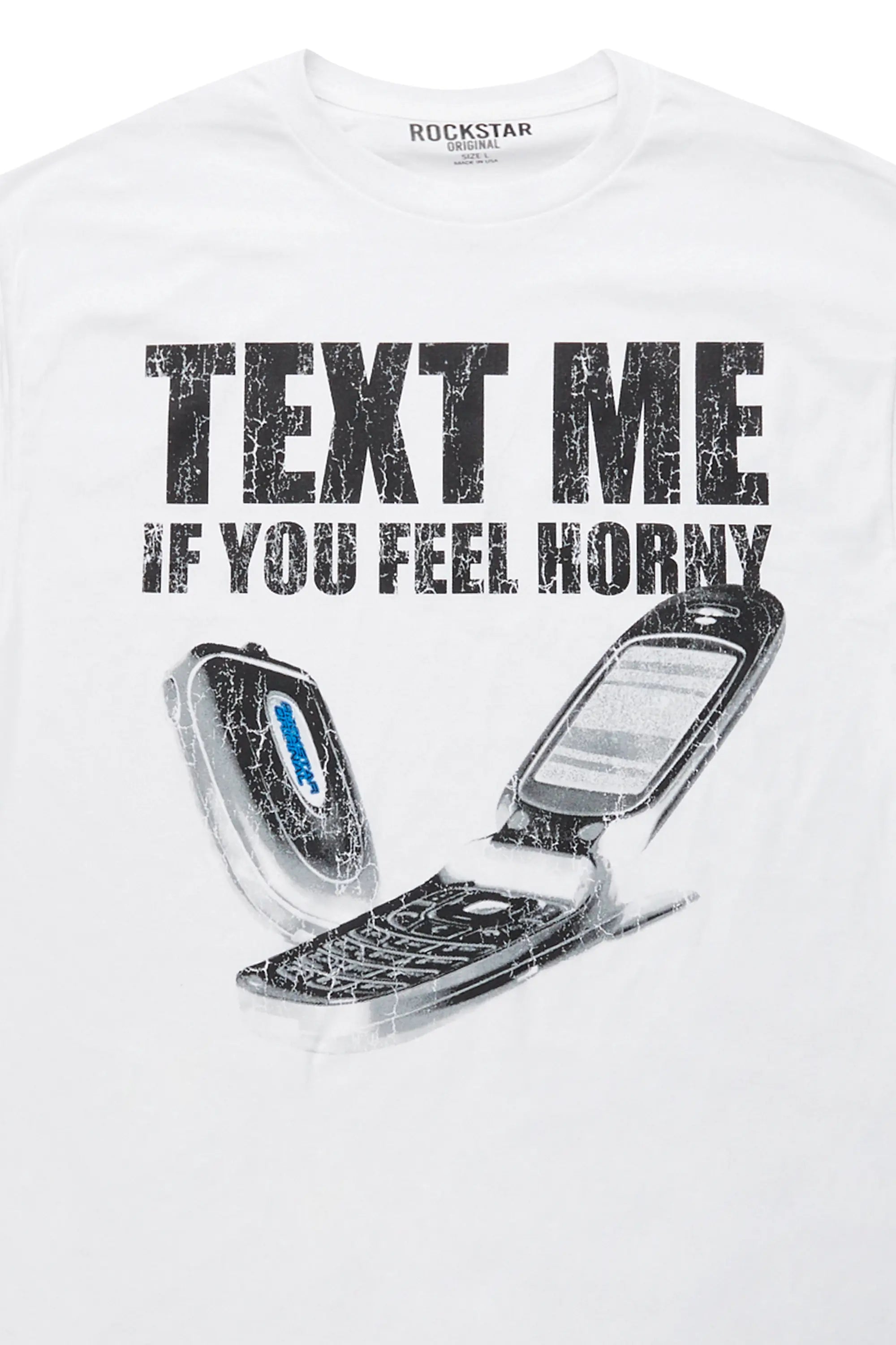 Textme White Graphic T-Shirt