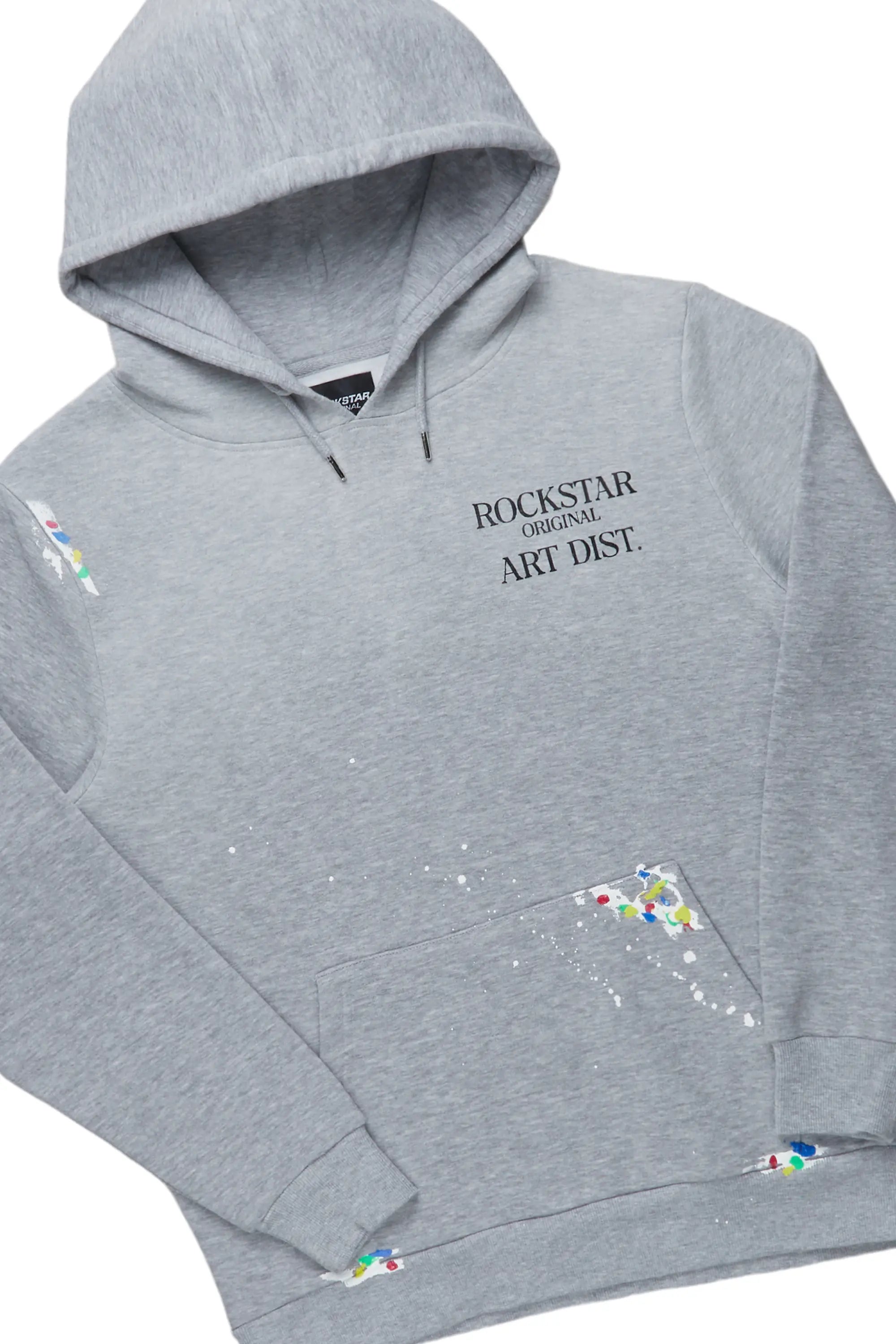 Rockstar Art Dist. Heather Grey Slim Fit track Set