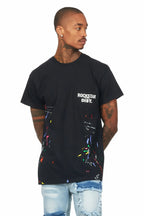 Pallas Black Graphic Pocket T-Shirt