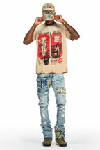 Zeta Blue Super Stacked Flare Jean