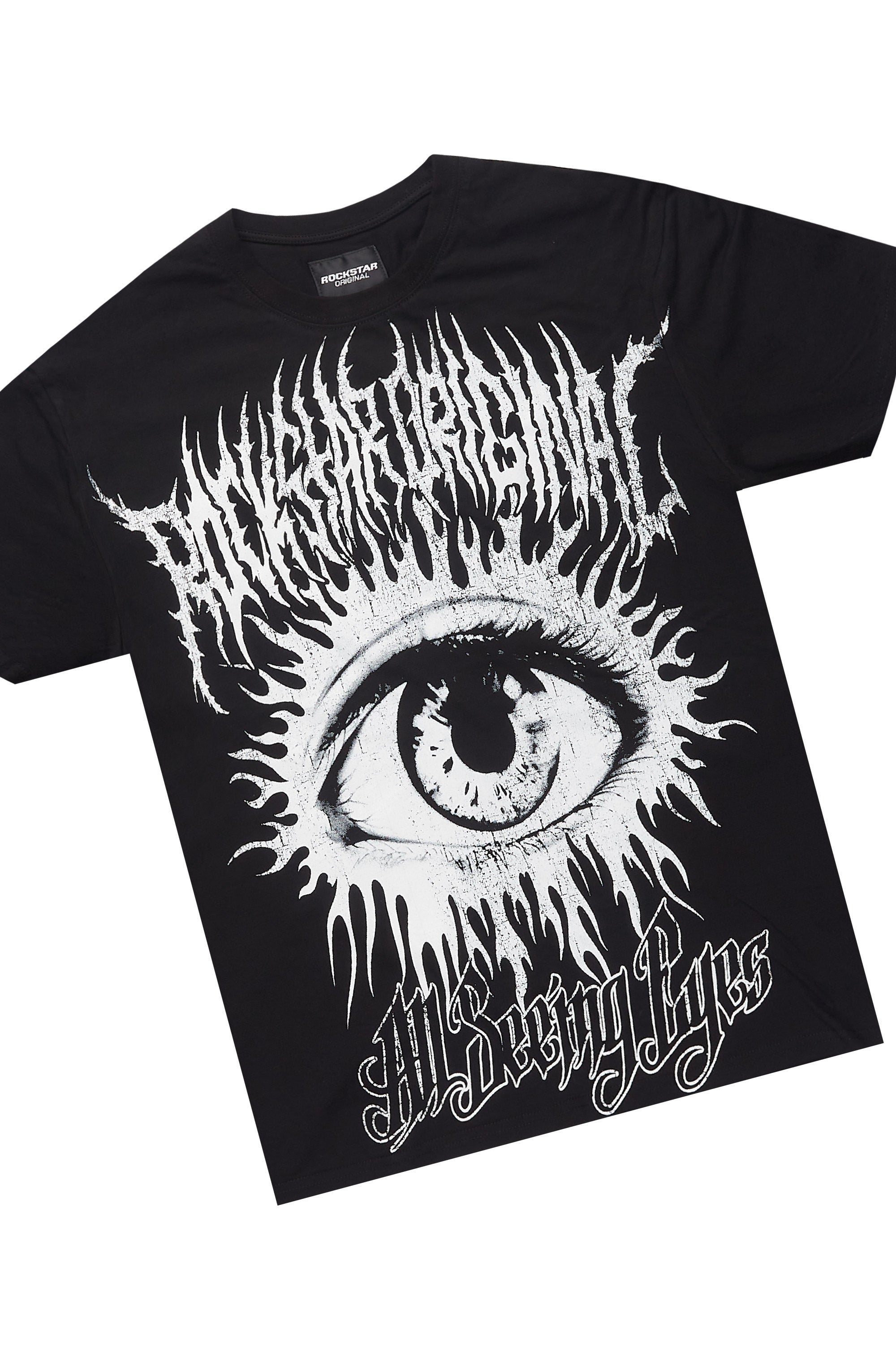 All Seeing Eyes Black/White T-Shirt Cargo Short Set
