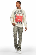 Boaz Beige Graphic Crewneck