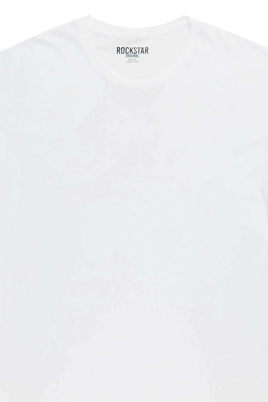 Basic White Rockstar Plain T-Shirt