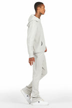 Lake Grey Mohair Knit Track Set