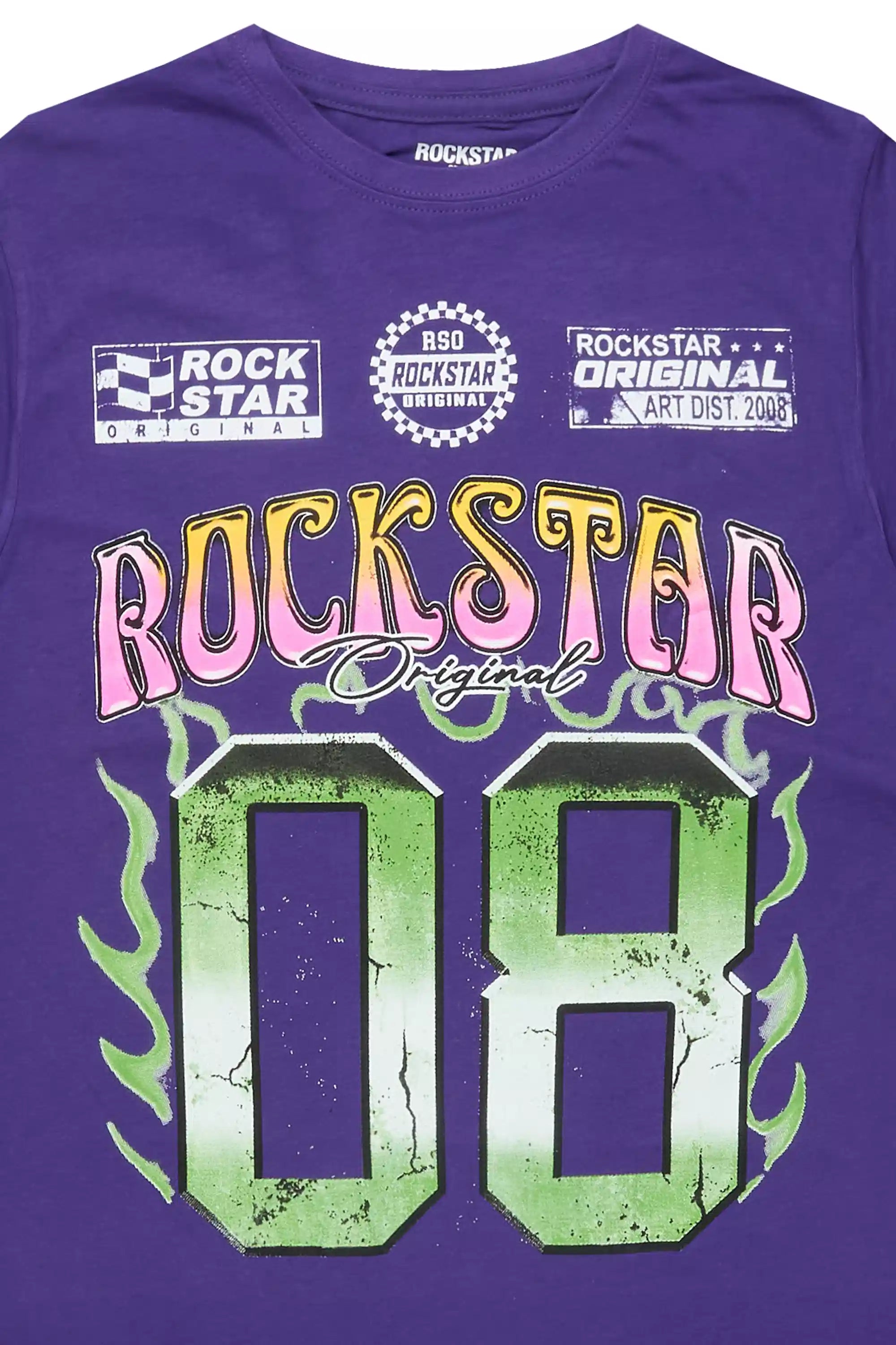 Boys Quito Purple/Multi Graphic T-Shirt