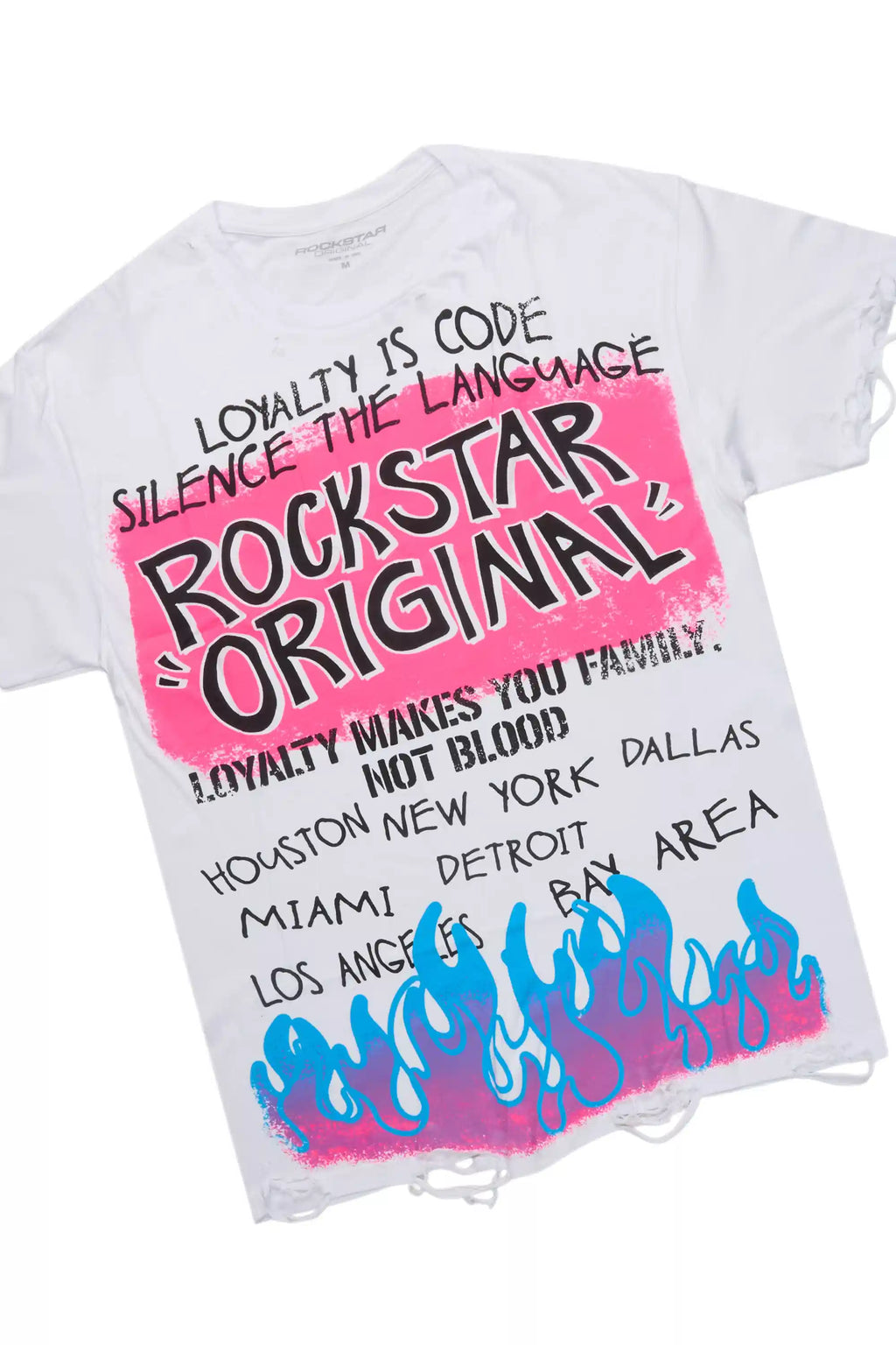 Beno White/Blue T-Shirt/Denim Short Set