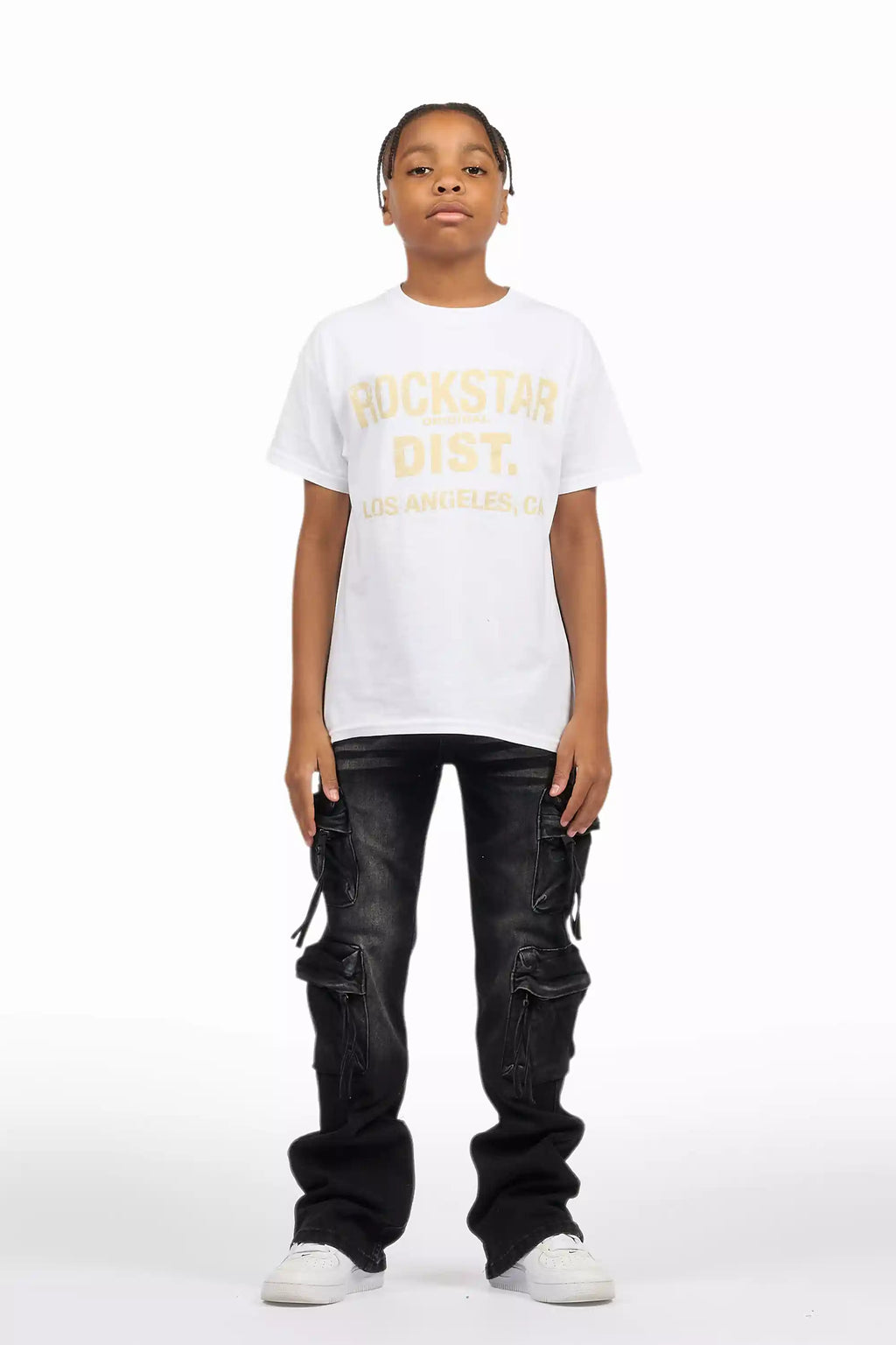 Boys Rodion Dark Grey Slim Fit Cargo Jean