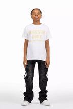 Boys Rodion Dark Grey Slim Fit Cargo Jean