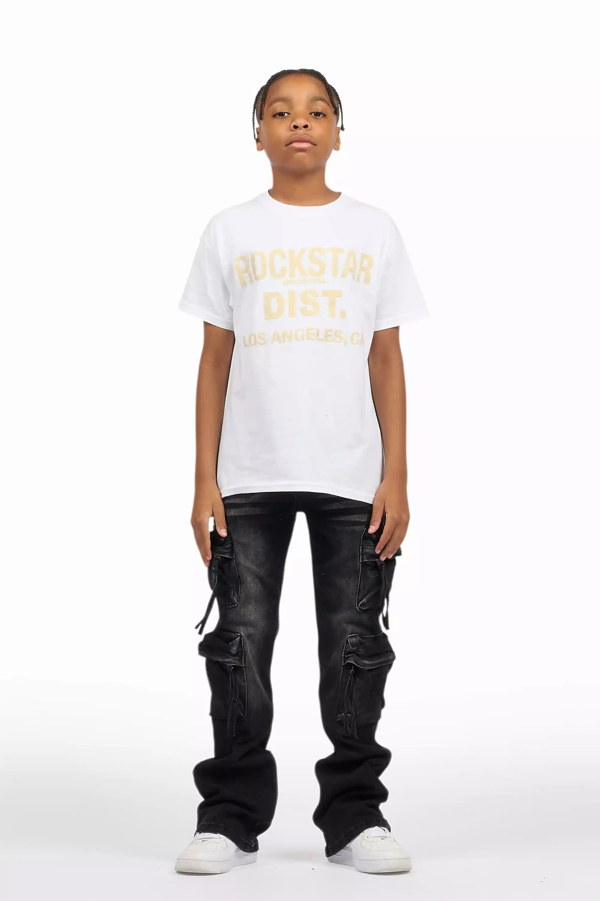 Boys Rodion Dark Grey Slim Fit Cargo Jean