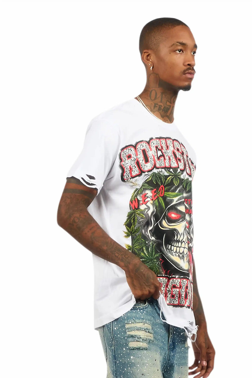 Hyzon White Oversized Graphic T-Shirt