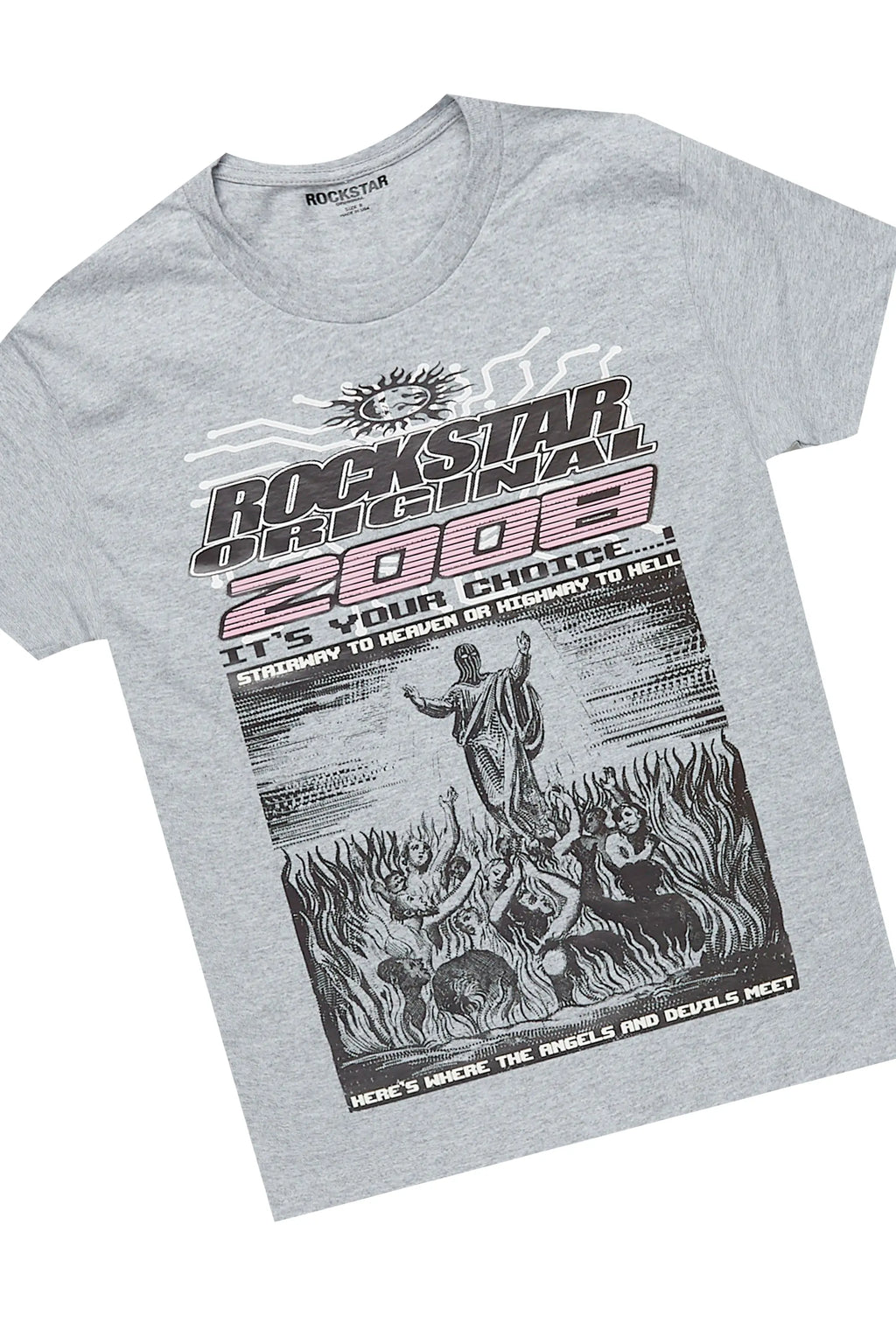 Boys Rachit Grey T-Shirt/Stacked Flare Jean Set