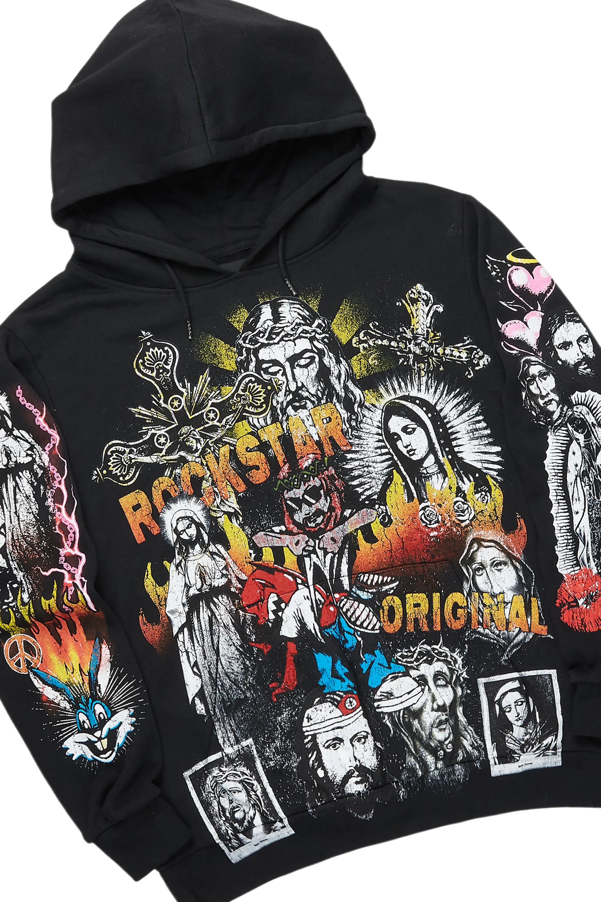 Santos Black Hoodie/Baggy Track Pant Set