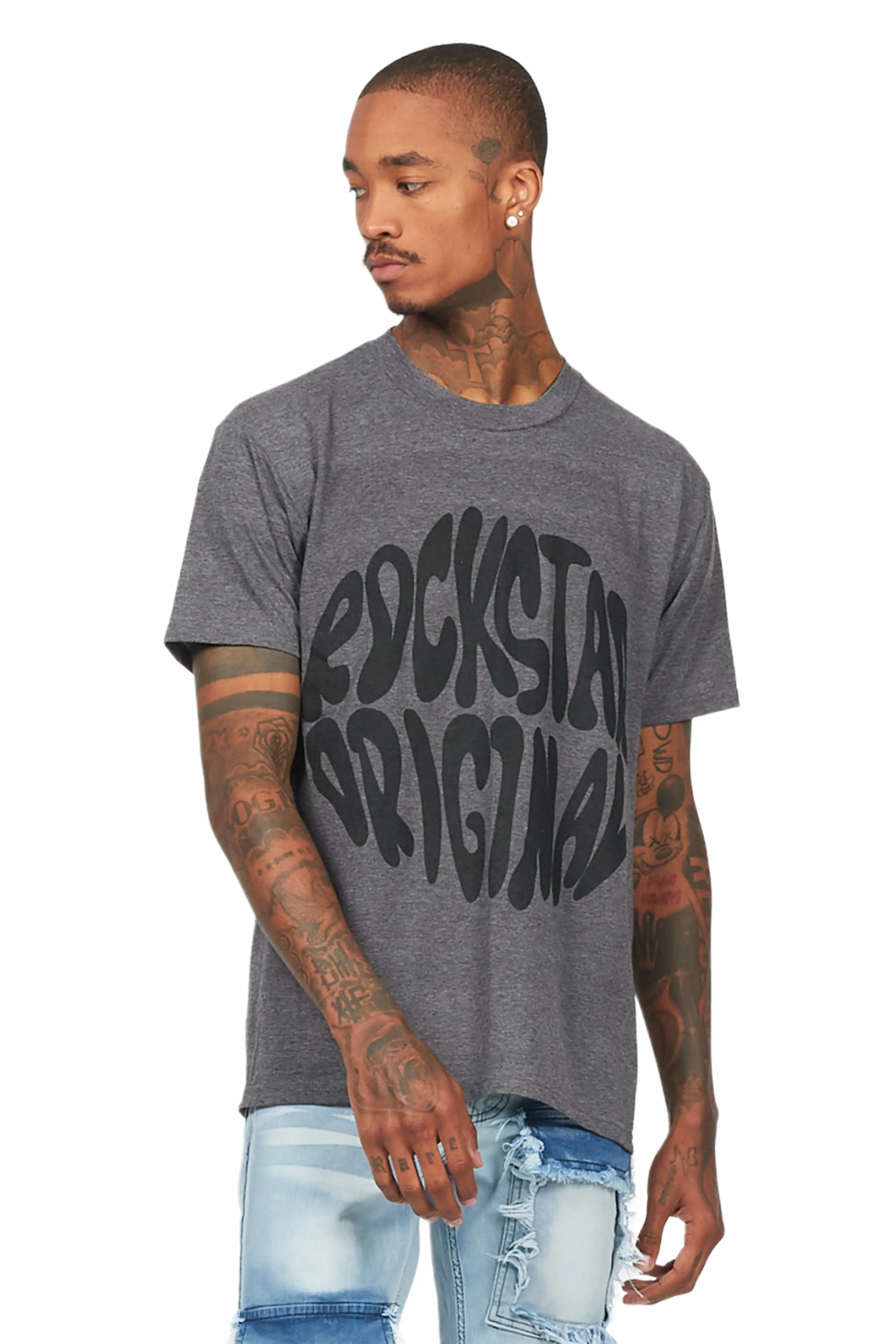 Thierry Heather Charcoal Graphic T-Shirt
