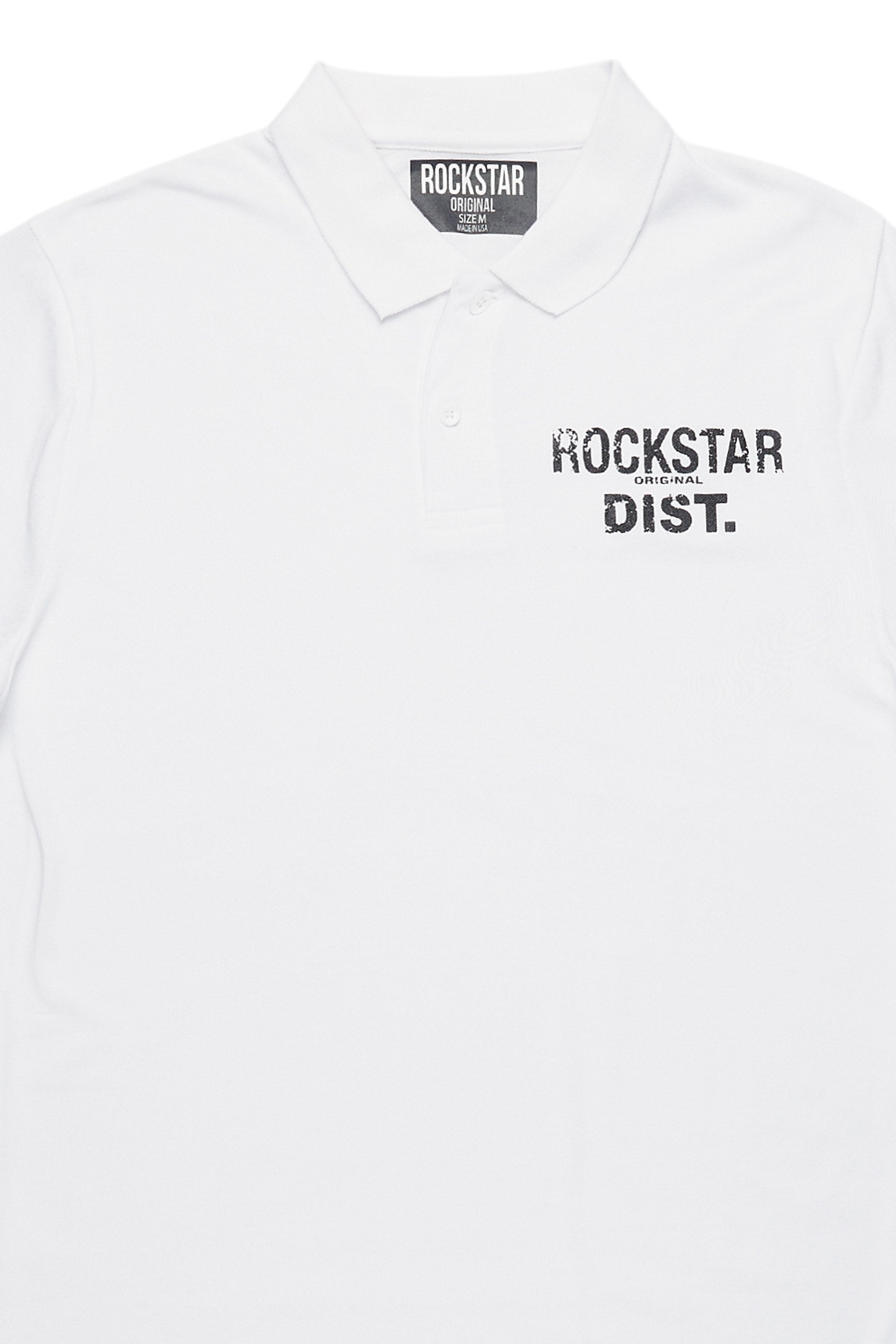 Flynn White/Black Polo Shirt