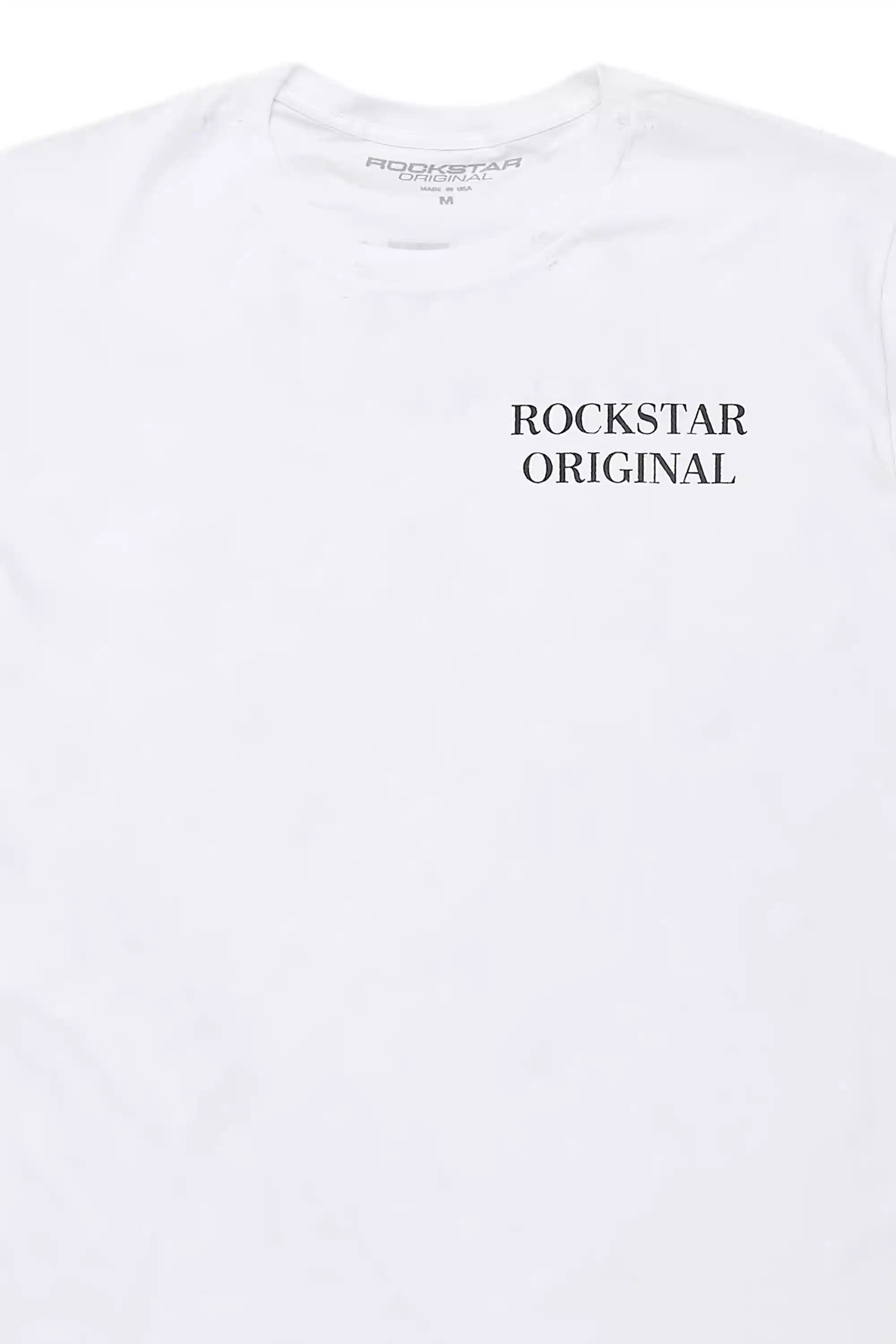 Drako White Graphic Muscle T-Shirt