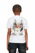 Boys Ramzan White Graphic T-Shirt