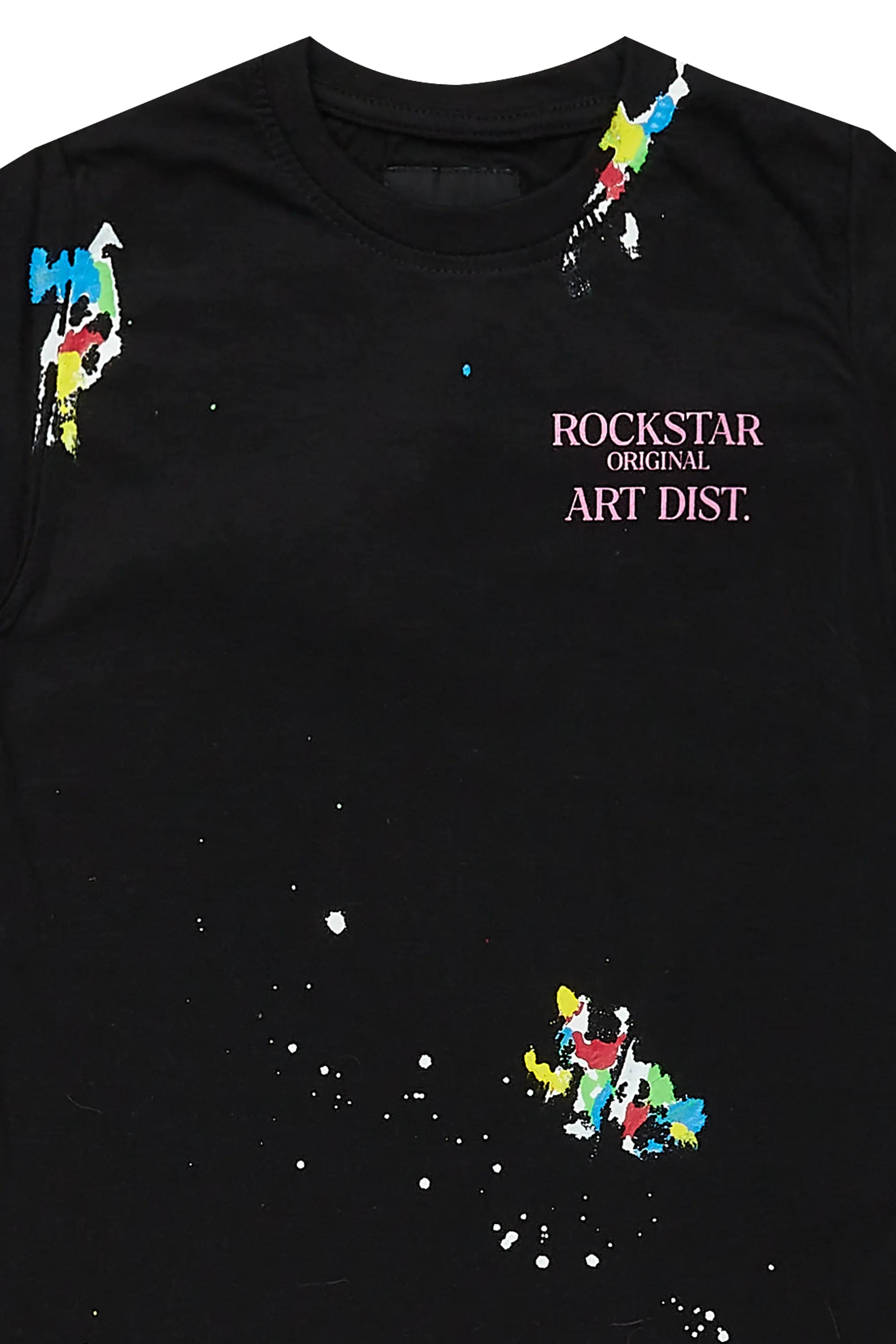 Girls Palmira Black/Pink Graphic T-Shirt