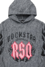 Boaz Heather Grey Graphic Mohair Hoodie